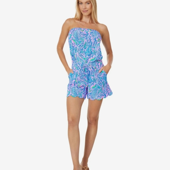 NWT Lilly Pulitzer Jace Strapless Romper. Size L - Picture 2 of 11